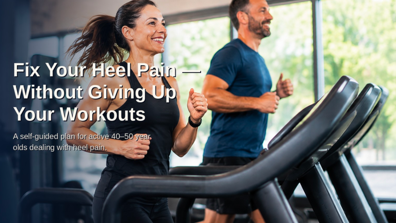 Fix Your Heel Pain — Without Giving Up Your Workouts. A self-guided plan for active 40–50 year olds dealing with heel pain.