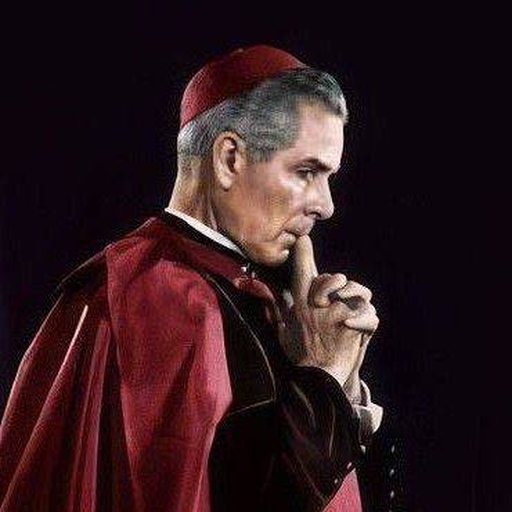 Archbishop Fulton J. Sheen in prayer