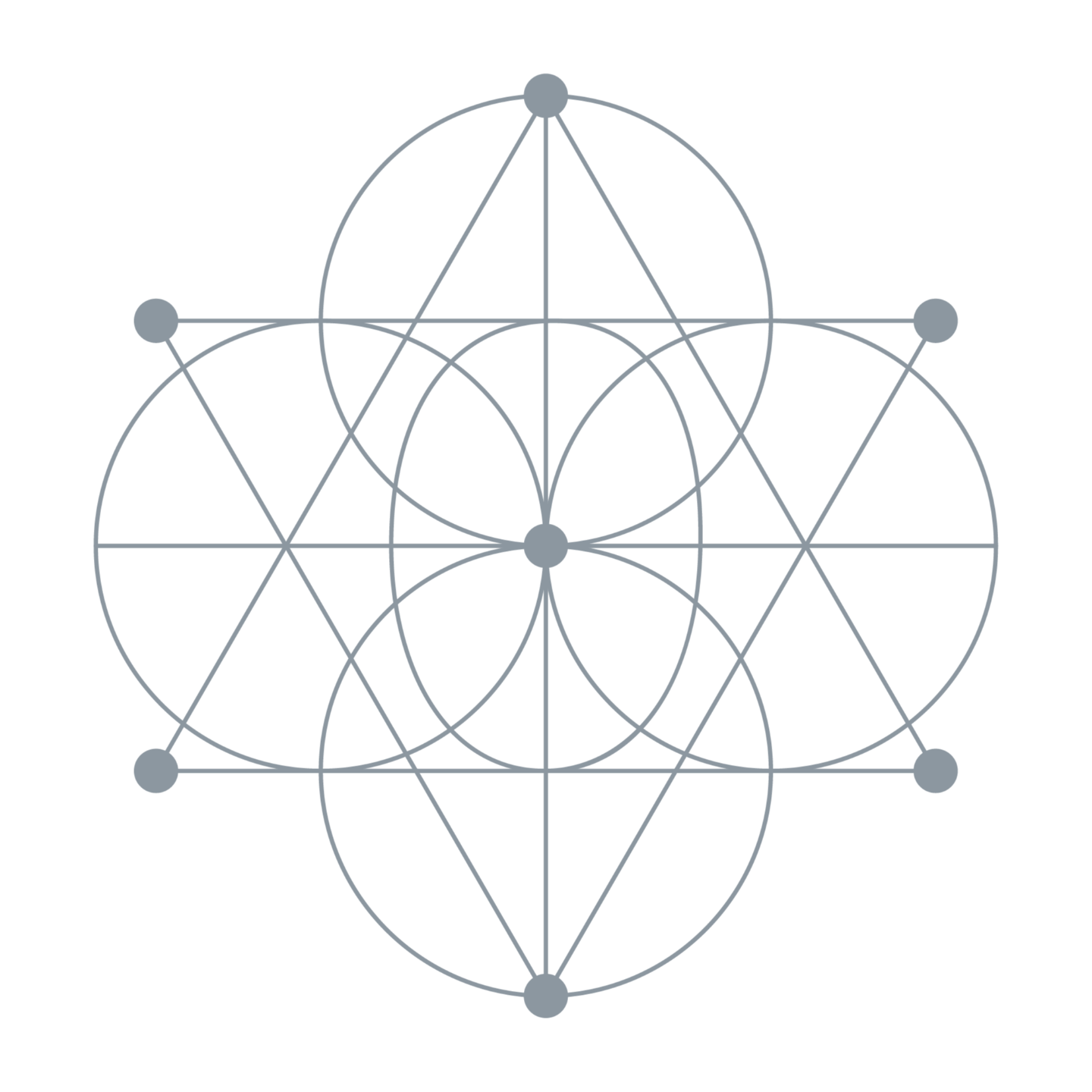 The soul symbol custom-designed for Access your Own Healing, based on sacred geometry.