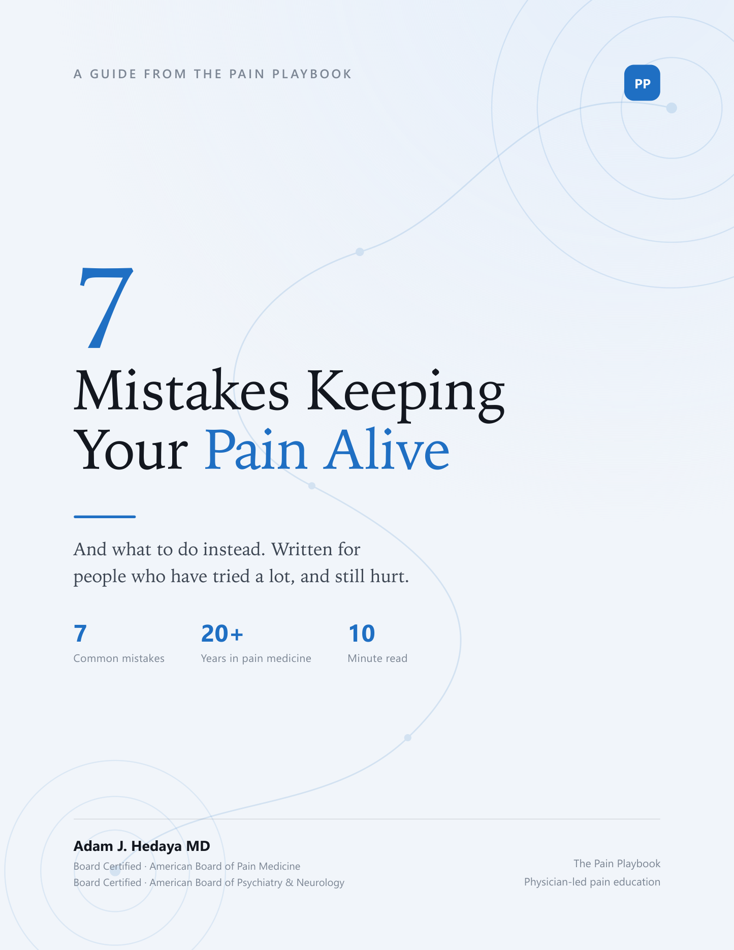 7 Mistakes Keeping Your Pain Alive, guide cover