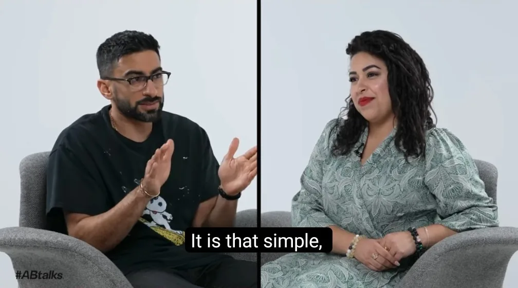 سلسبيل هلال مع أنس بوخش في برنامج ABTalks