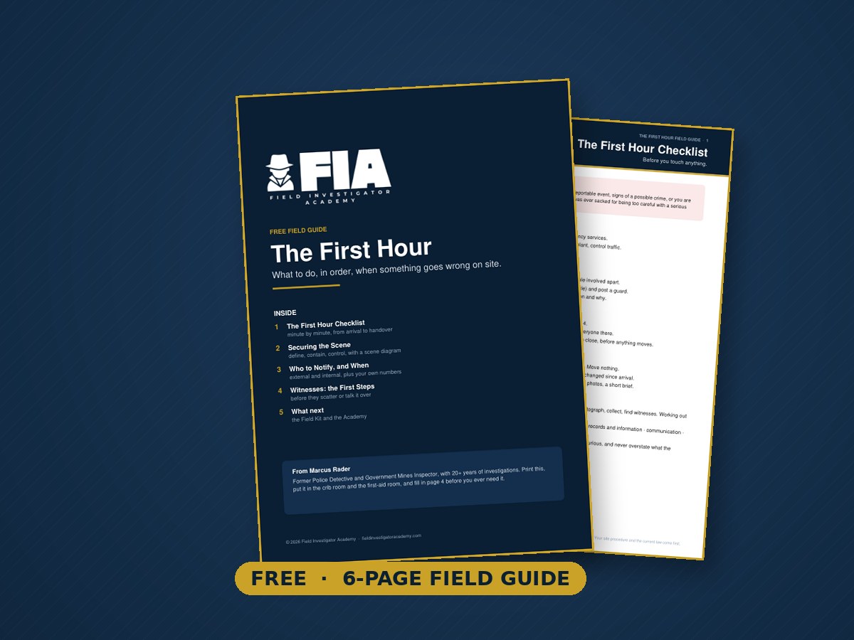 The First Hour Field Guide, free 6-page guide
