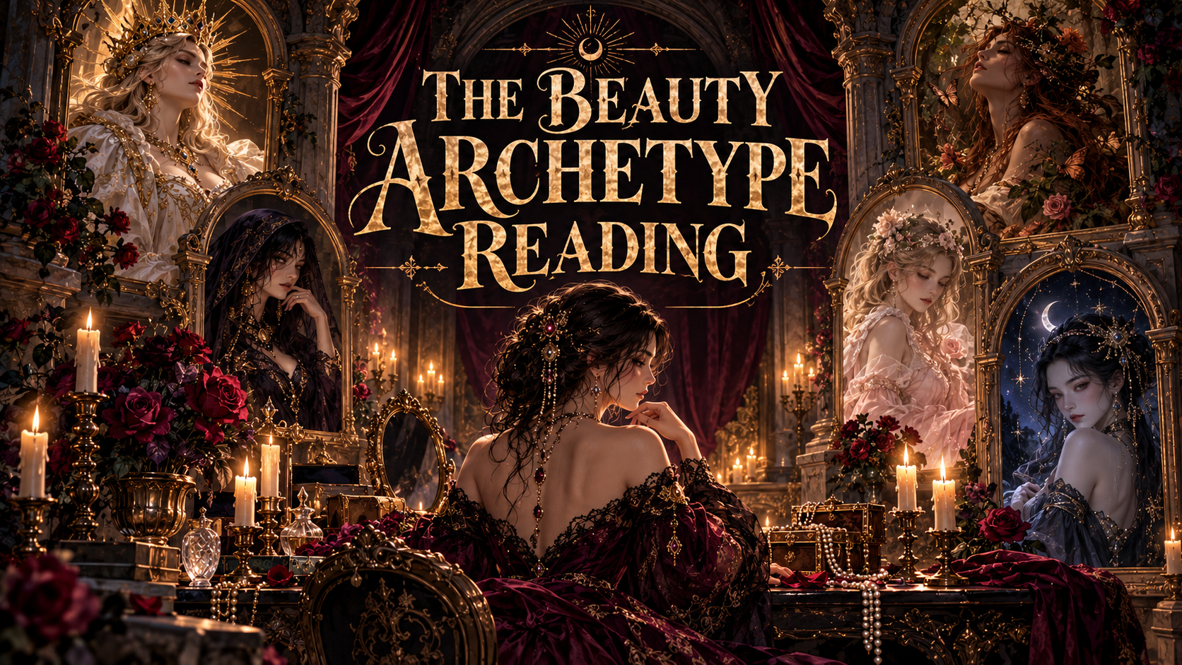 Candlelit gallery of beauty archetypes