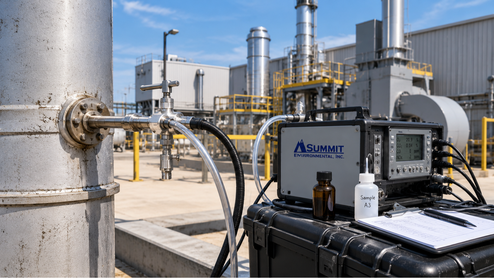 Industrial facility air-quality and emissions evaluation