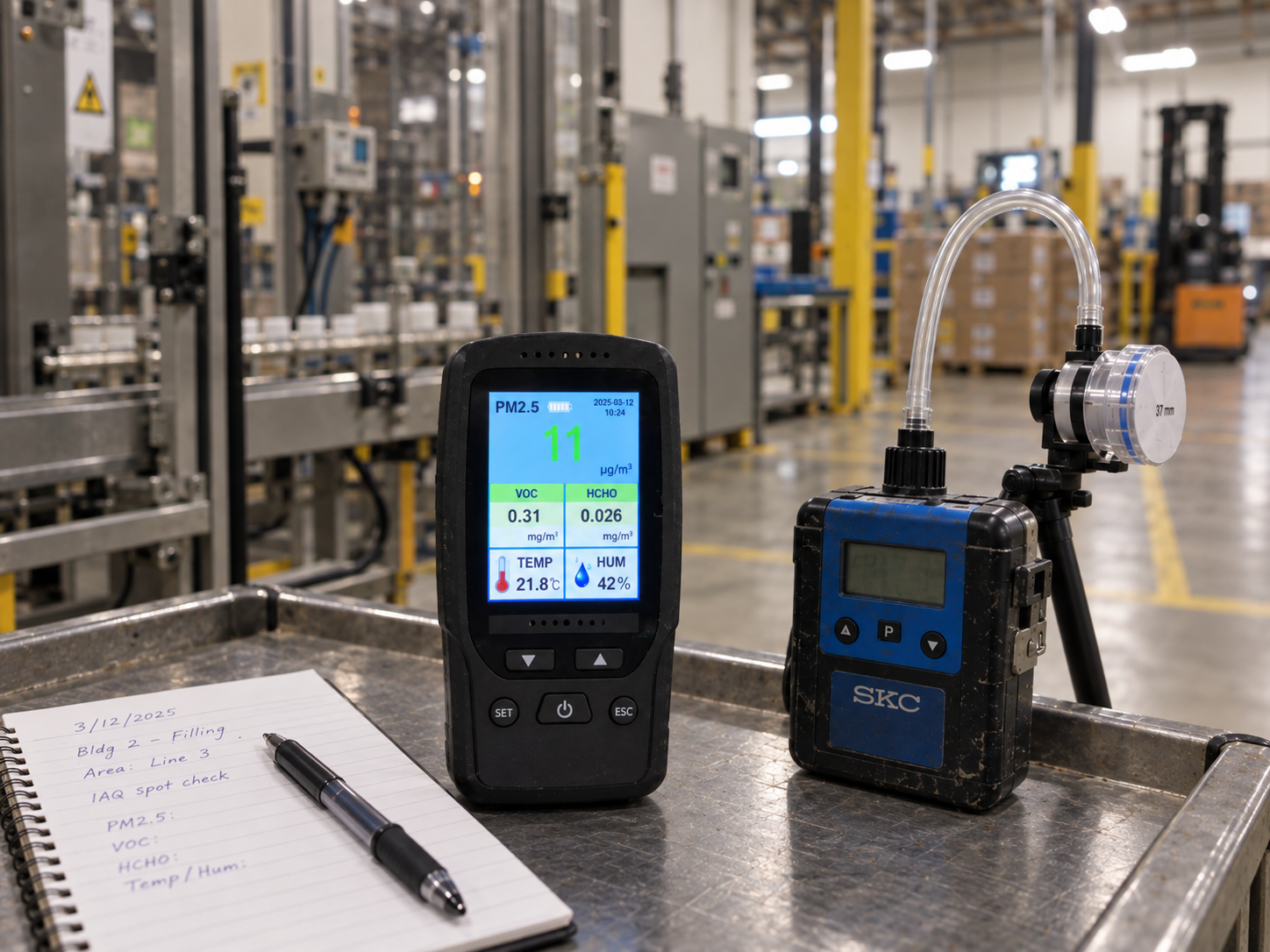 Indoor air quality investigation inside a building