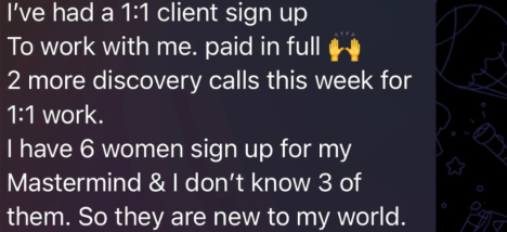 Client message: $800,000 cash received