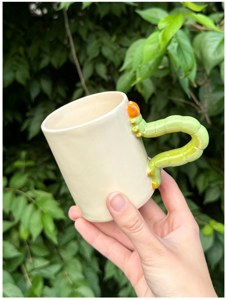 Handmade nature-inspired ceramic vessel