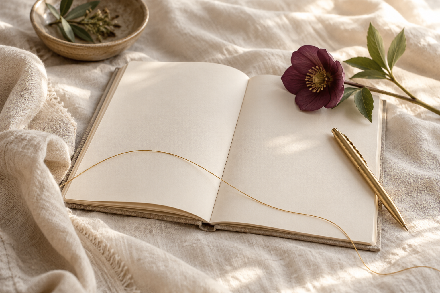 Open journal representing the beginning of self-reflection