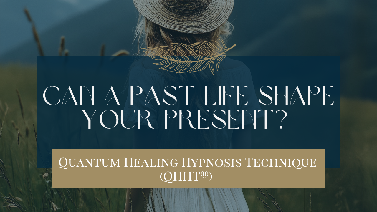 Woman resting peacefully during a QHHT past-life regression session