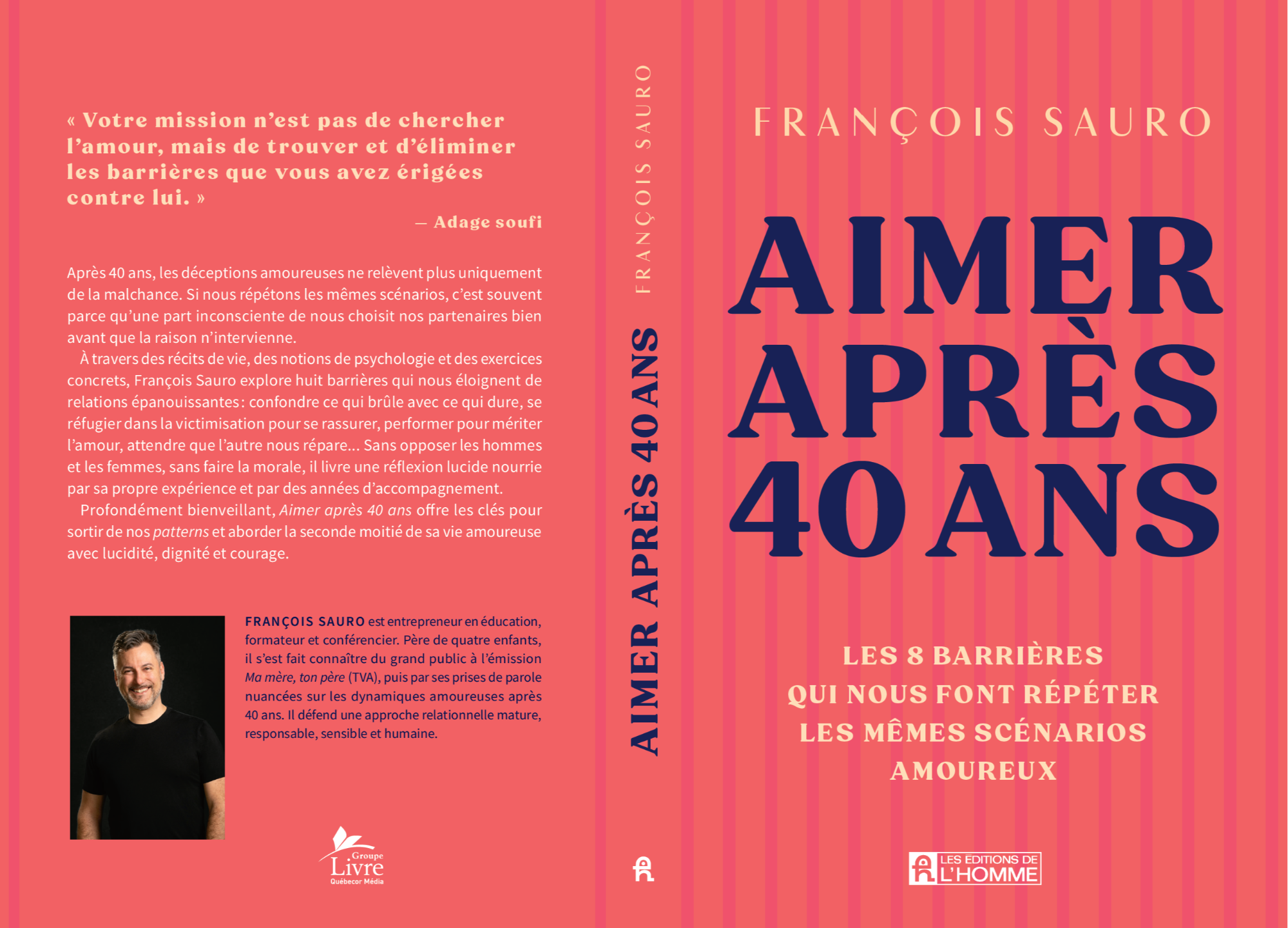 Couverture du livre Aimer après 40 ans de François Sauro, aux Éditions de l’Homme