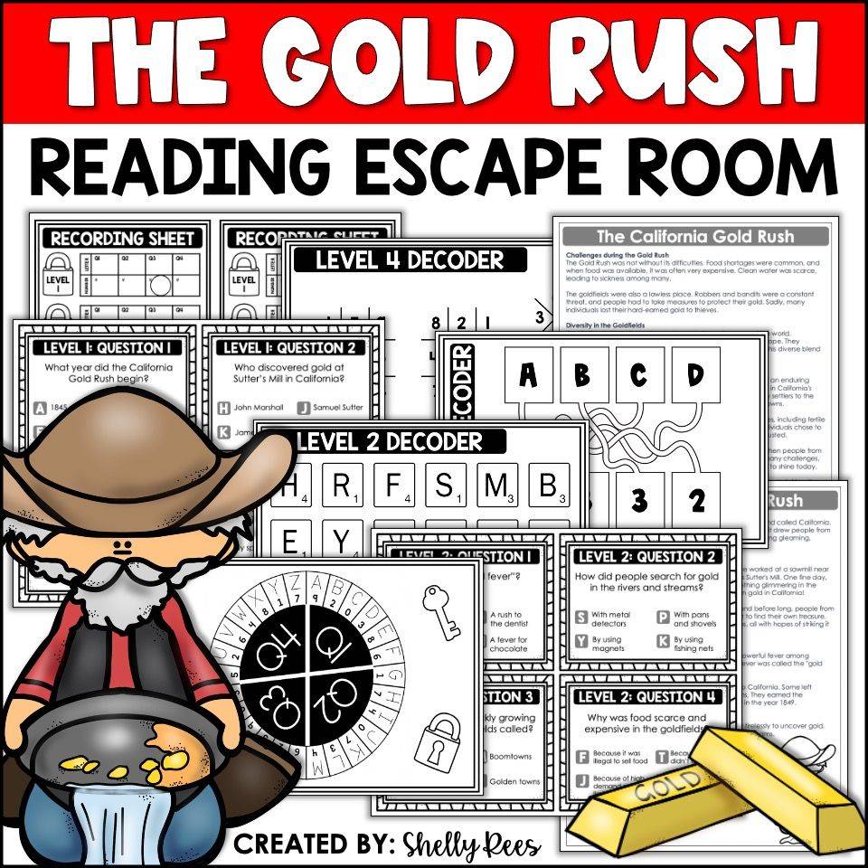 Social Studies Escape Rooms - 4th and 5th grade resource cover