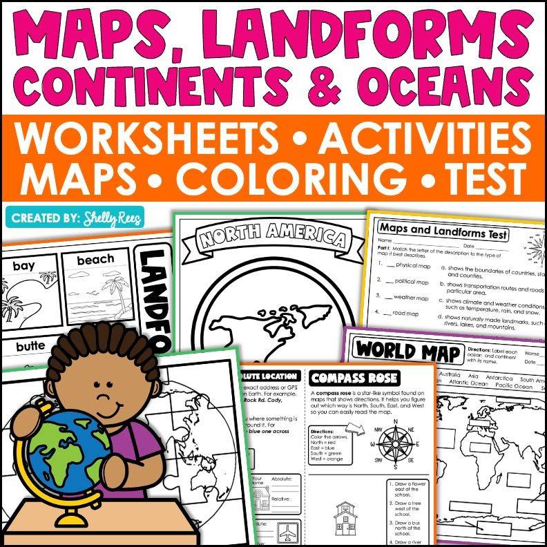 Geography, Maps & Regions - 4th and 5th grade resource cover