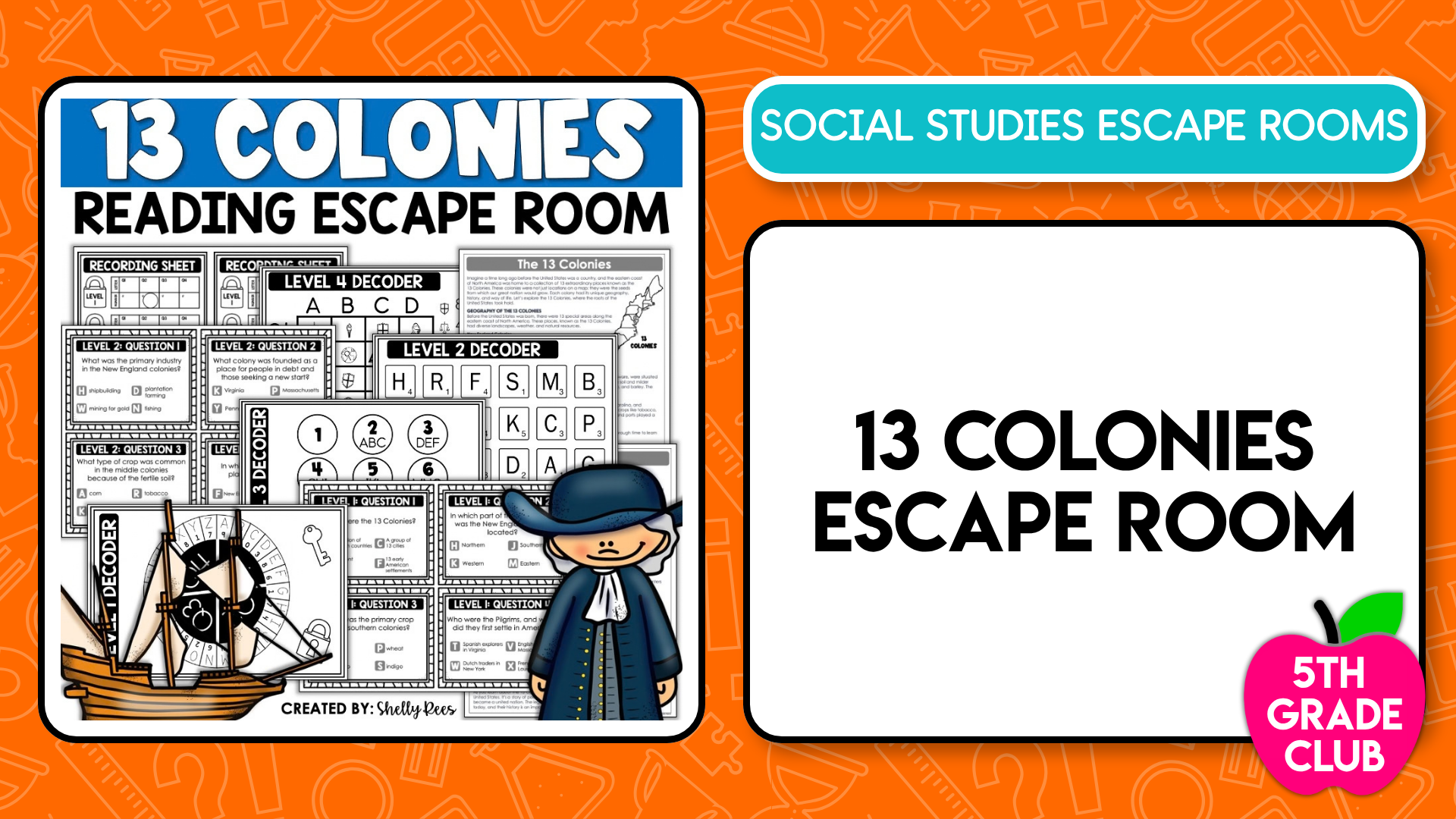 Social Studies lesson tile from the 5th Grade Club
