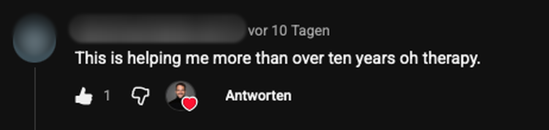 Real comment: This is helping me more than over ten years oh therapy.