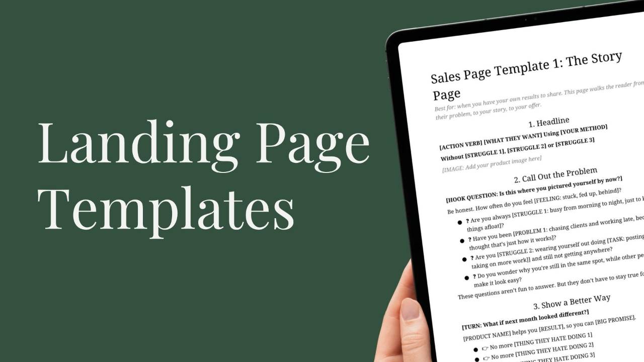 Sales Page and Ad Copy Templates preview