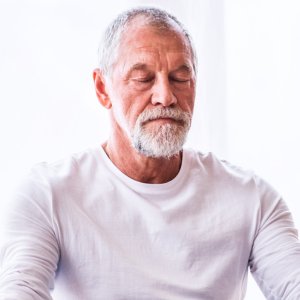Man in prayer pose