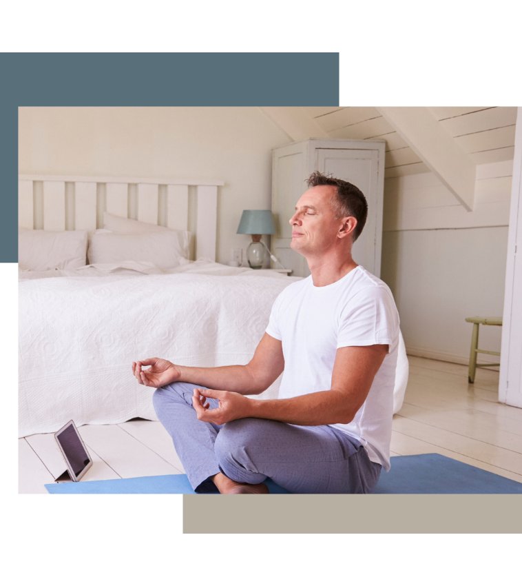 Man meditating