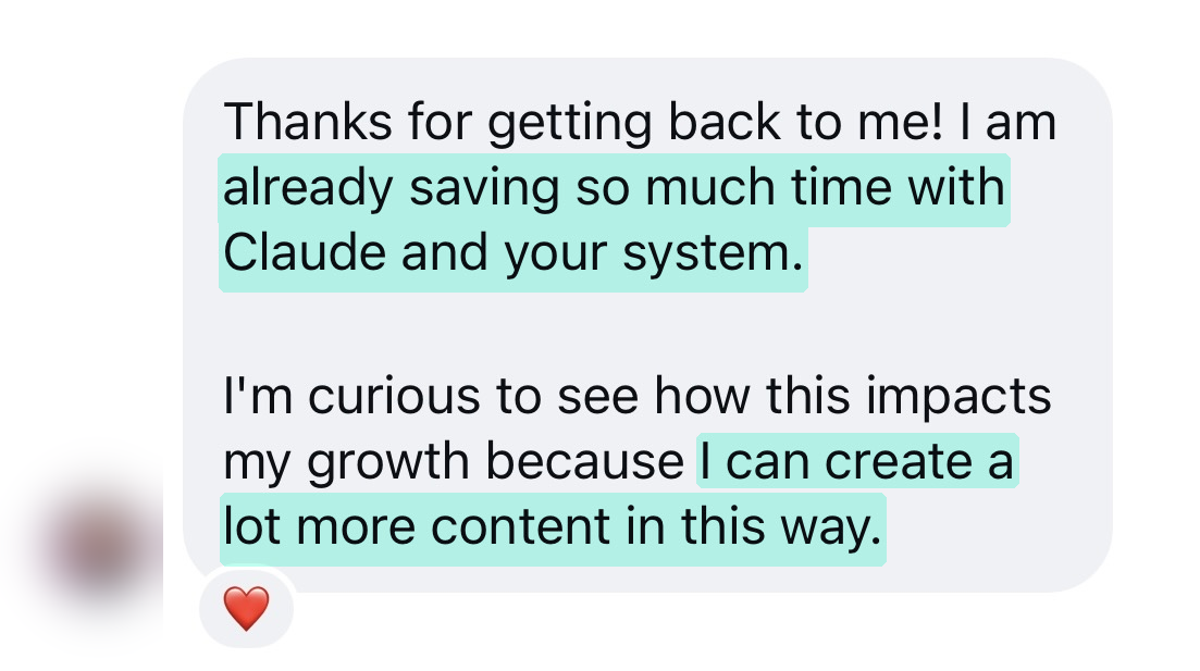 Instagram message from a Yap Edits customer