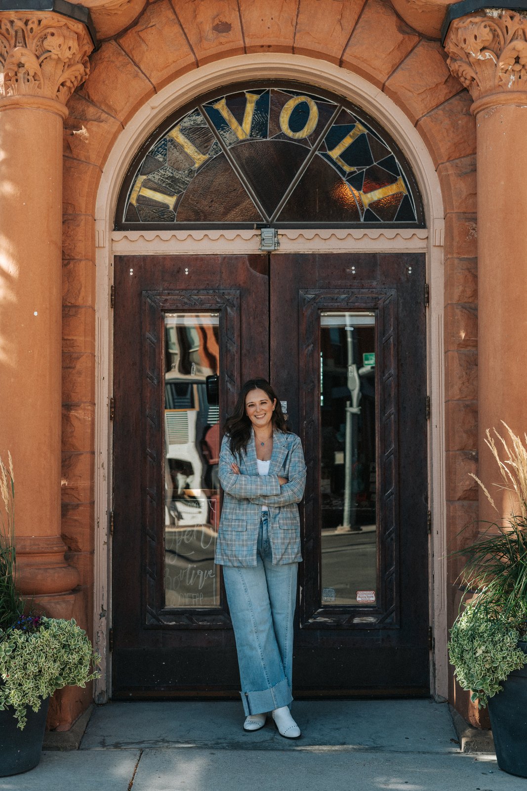 Michele Larson at the Tivoli building in downtown Cheyenne