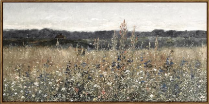 Large framed vintage landscape painting