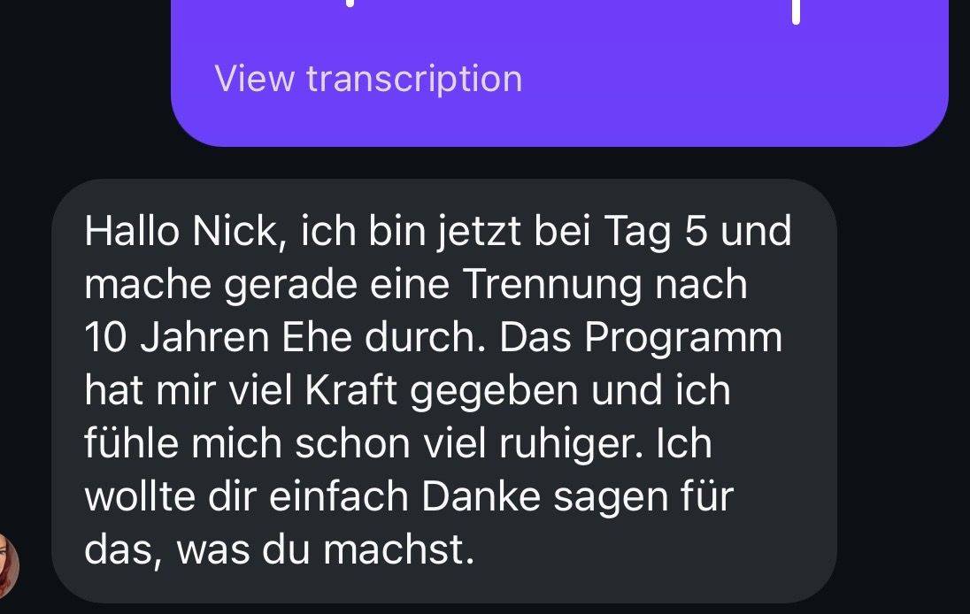Rückmeldung einer Teilnehmerin von LOSLASSEN