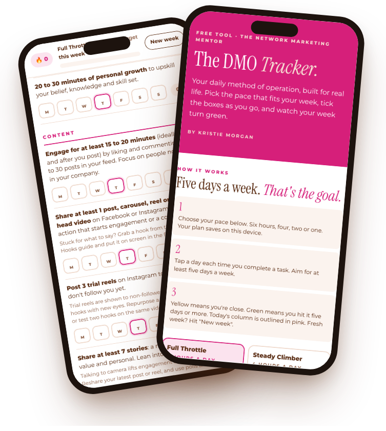 The DMO Tracker on a phone