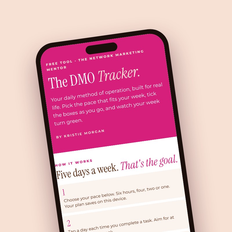 The DMO Tracker on a phone