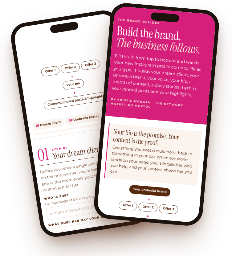The Brand Builder on a phone