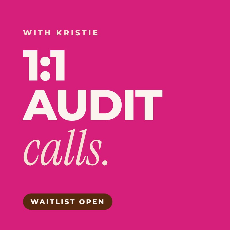 1:1 Audit Calls with Kristie