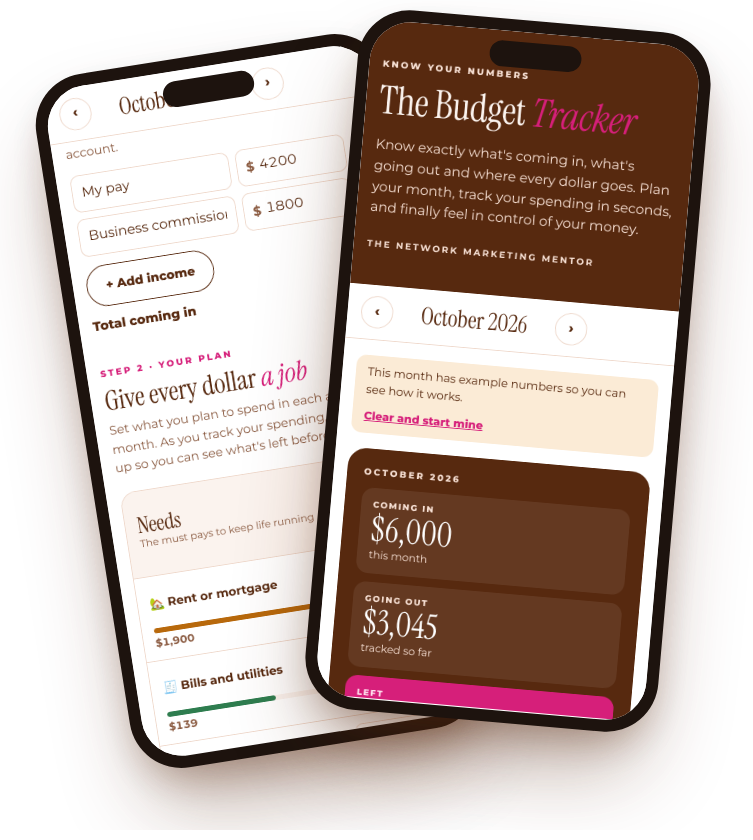 The Budget Tracker on a phone