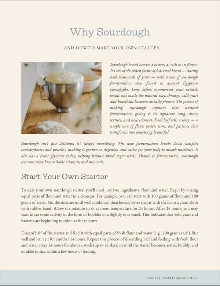 Why Sourdough page