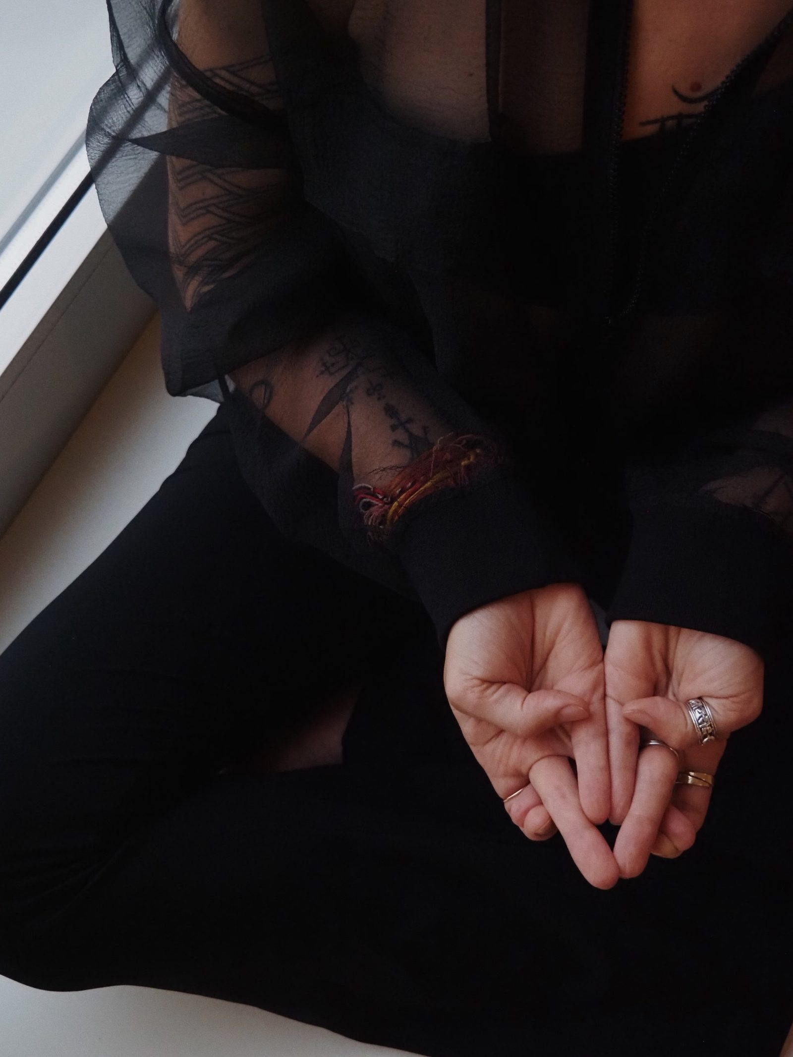 Alexia's hands in mudra