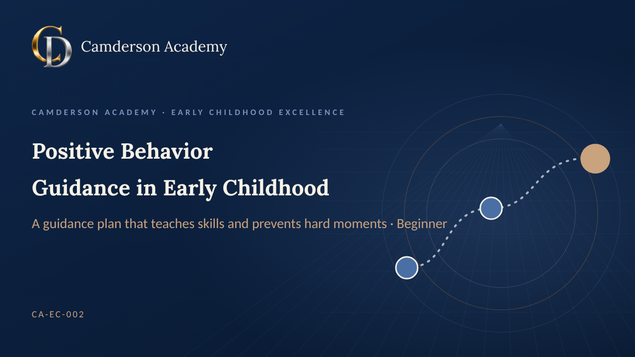 Positive Behavior Guidance in Early Childhood course cover
