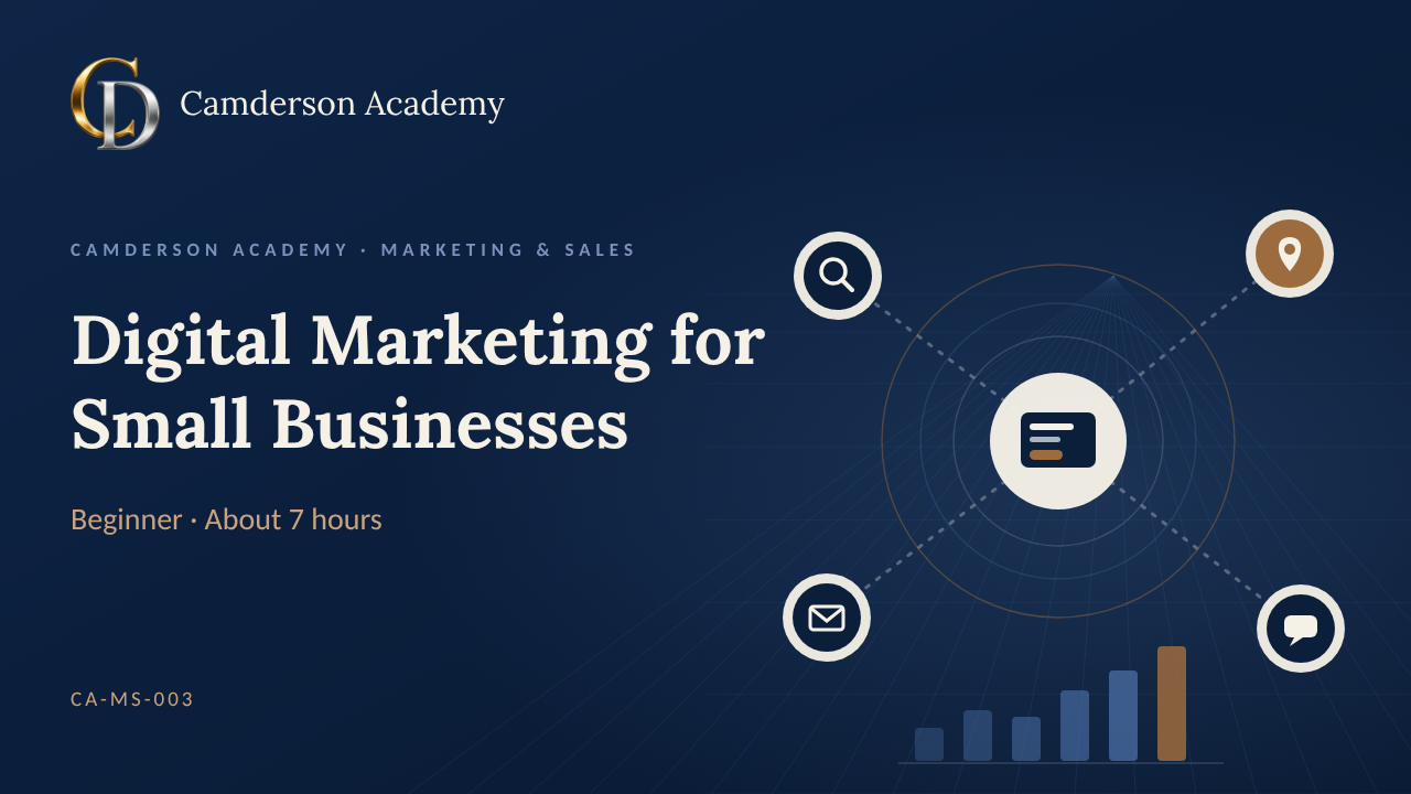 Digital Marketing for Small Businesses course cover