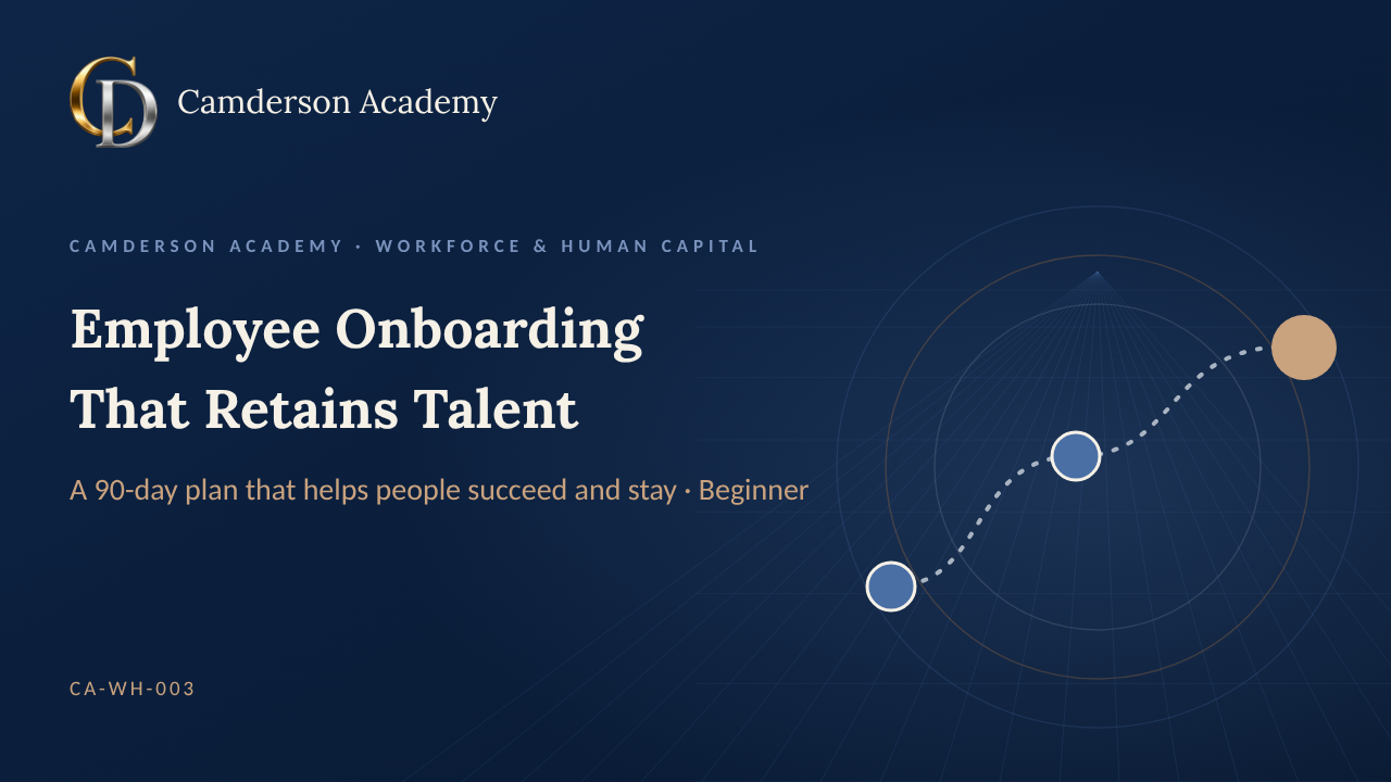Employee Onboarding That Retains Talent course cover