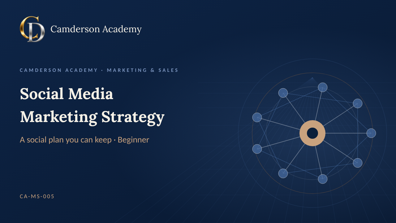 Social Media Marketing Strategy course cover