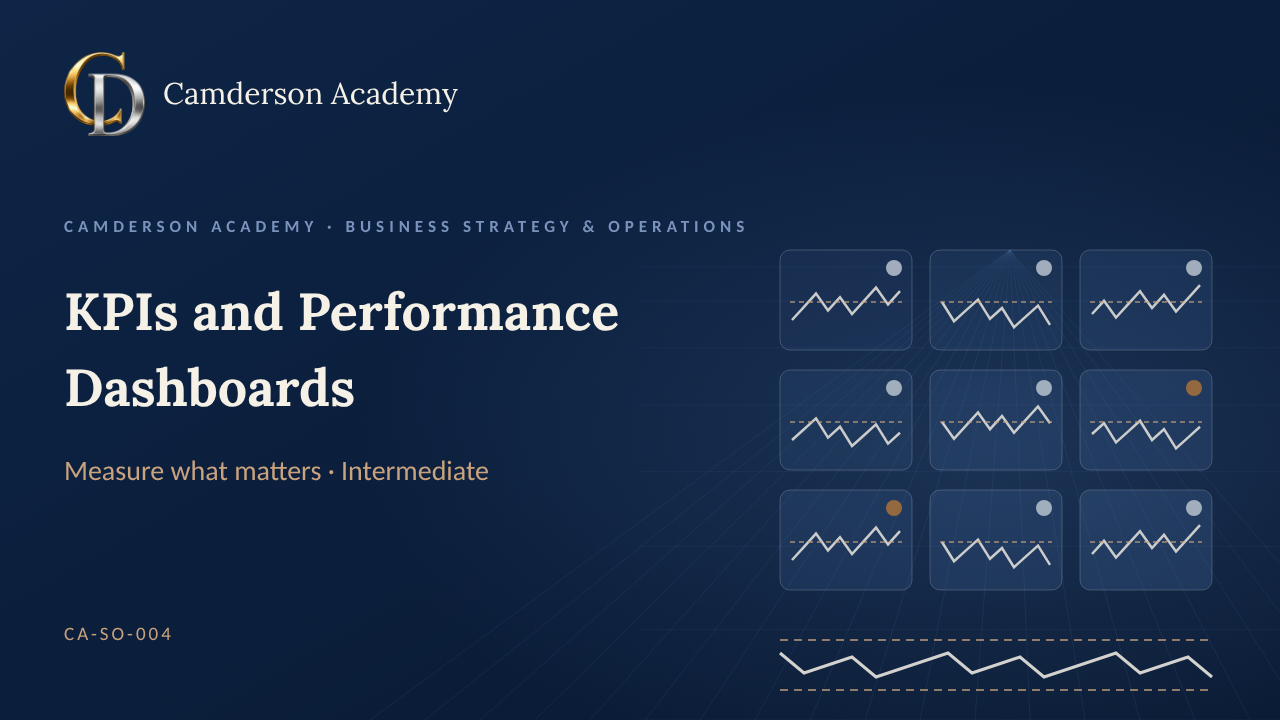 KPIs and Performance Dashboards course cover