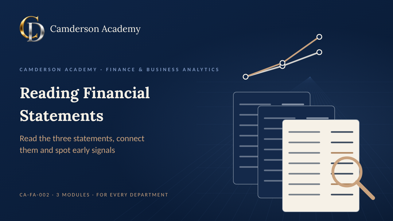 Reading Financial Statements course cover