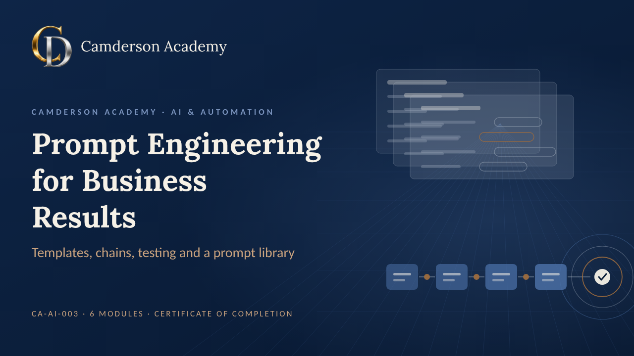 Prompt Engineering for Business Results course cover