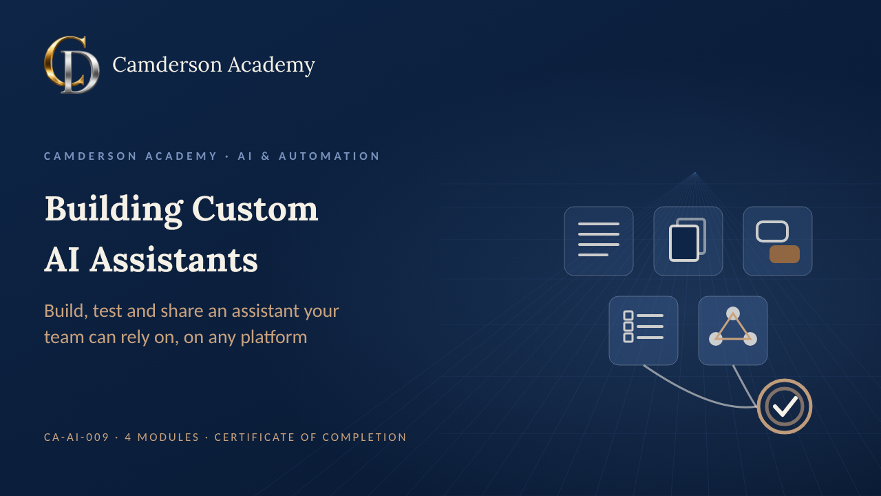 Building Custom AI Assistants course cover