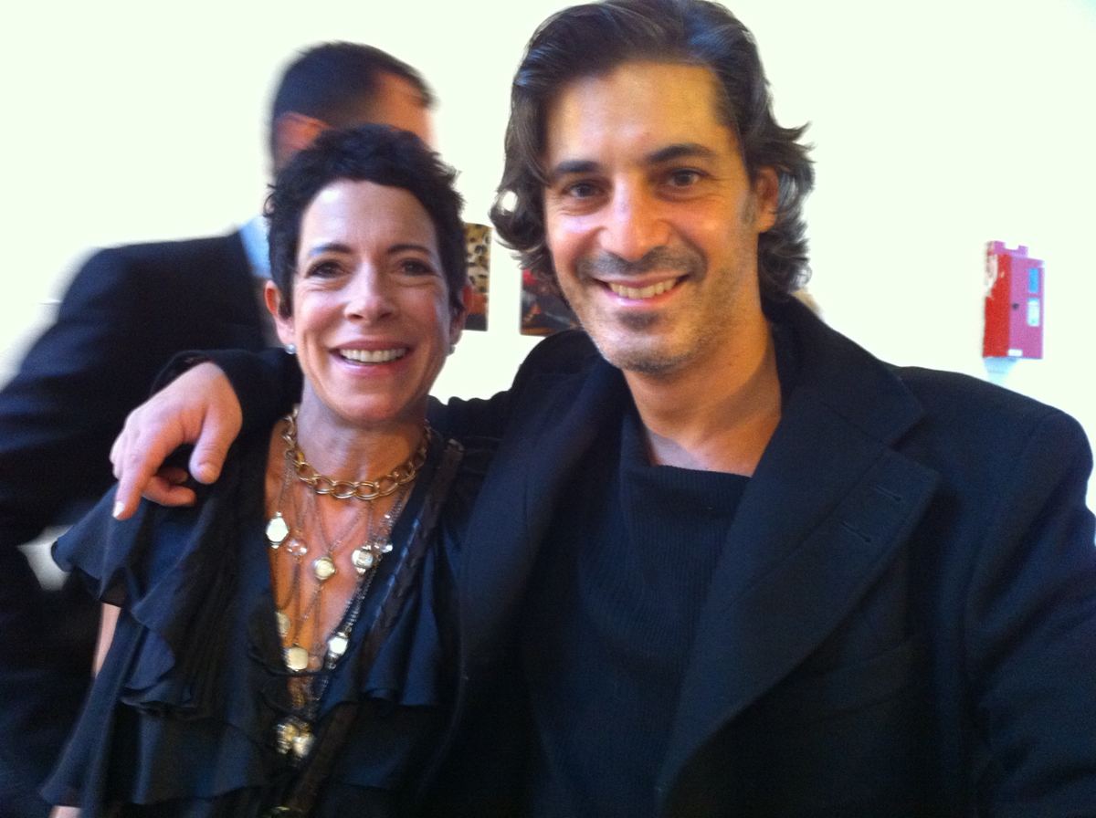 Stéphane Pariente avec la fondatrice du salon Designers & Agents, en 2010