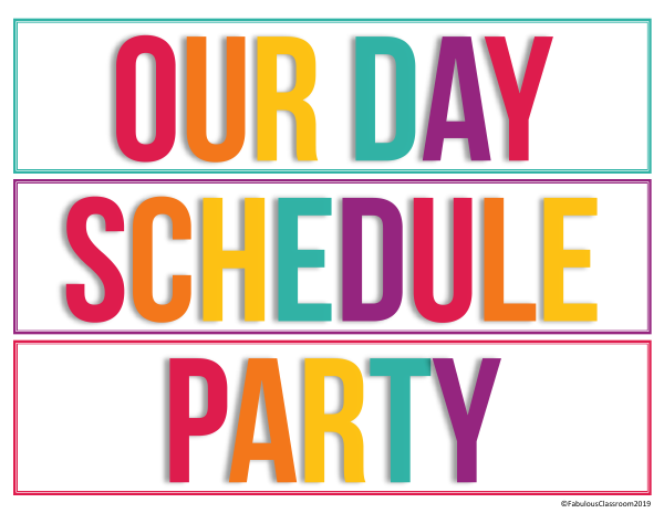 The first page of Spanish and English schedule cards: Bilingual Schedule Cards