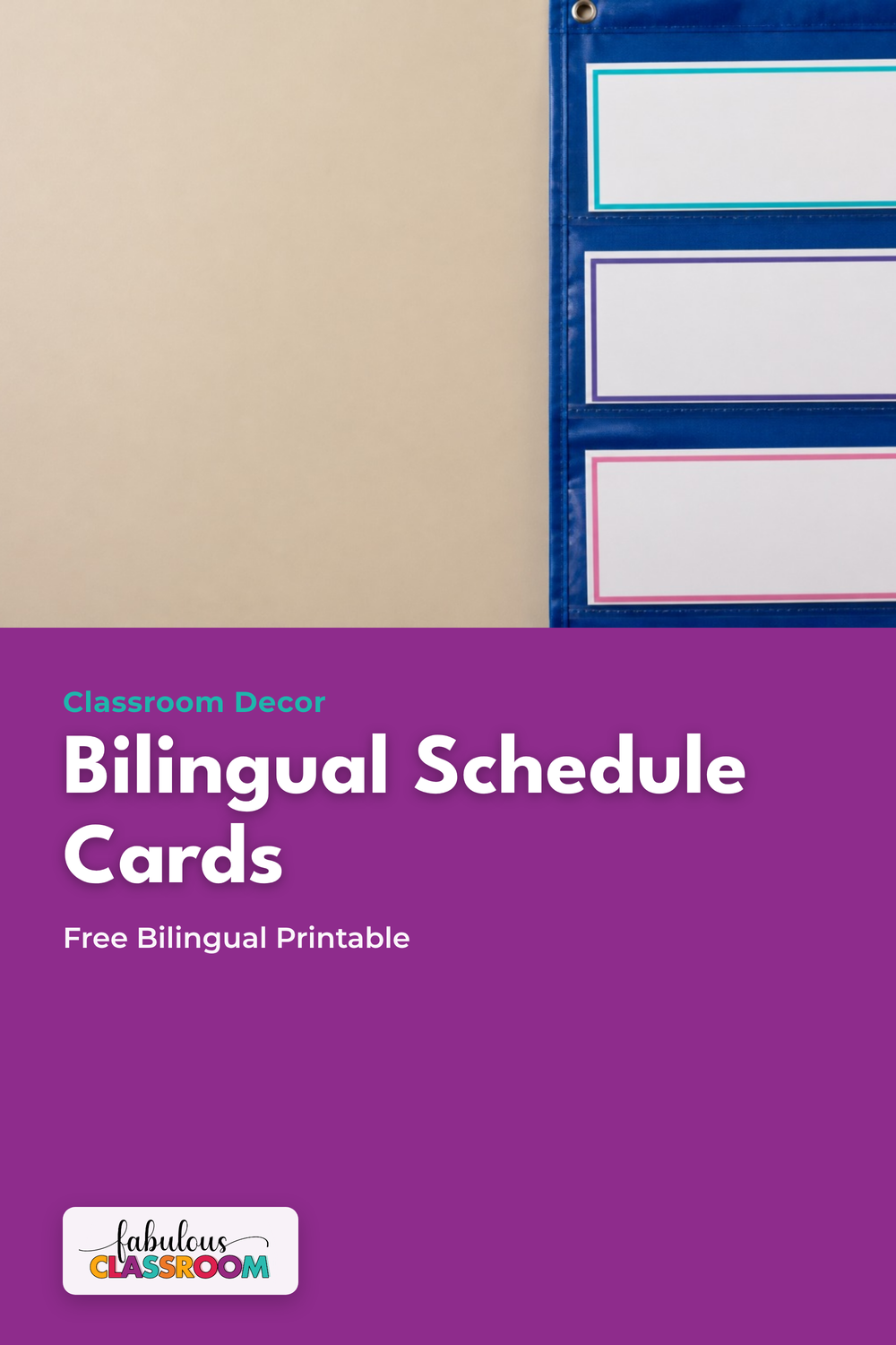 How to use bilingual schedule cards: a free Spanish and English printable set