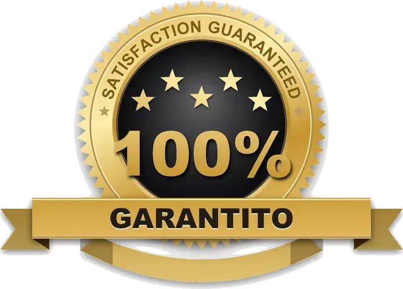 Garanzia 100% garantito, soddisfazione assicurata
