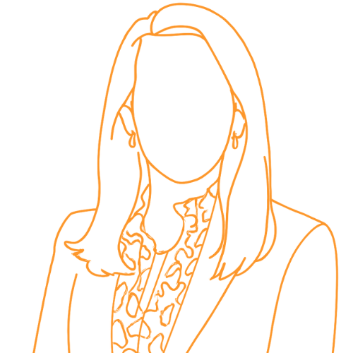 Minimalist outline portrait of a professional in a blazer, representing a senior HR or People leader.