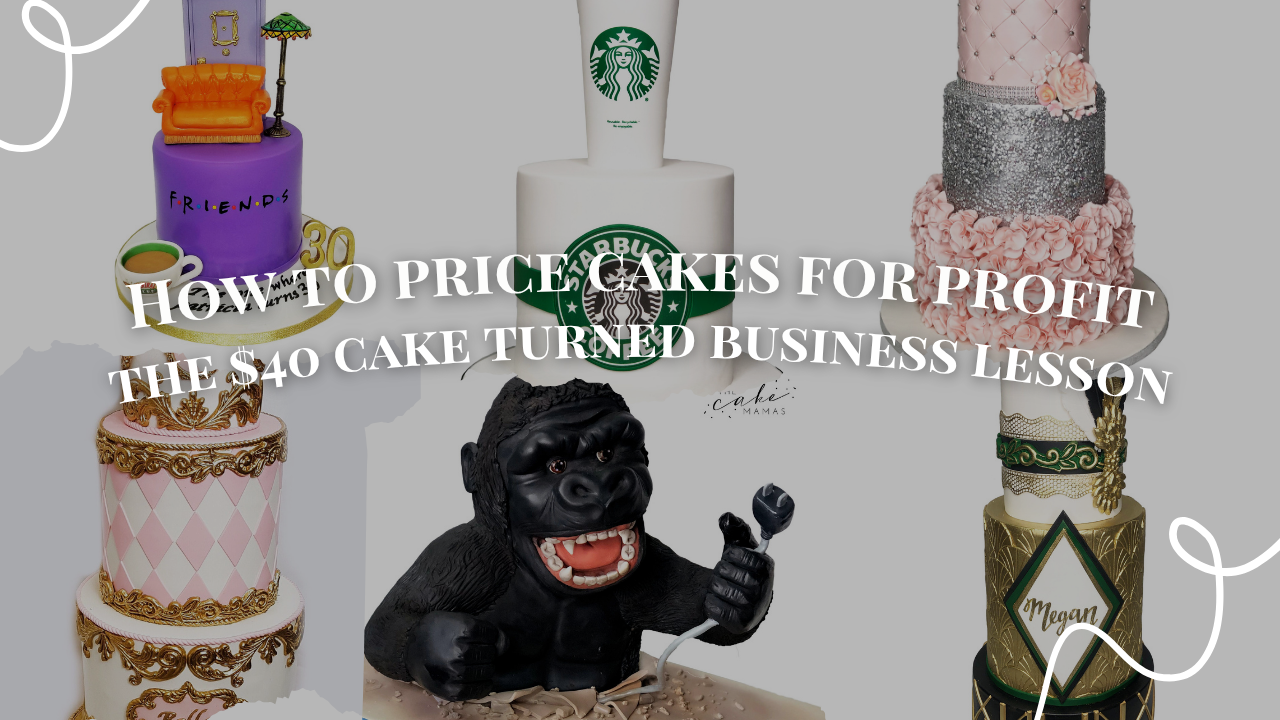 Custom cake collage for a guide on how to price cakes for profit and avoid undercharging.