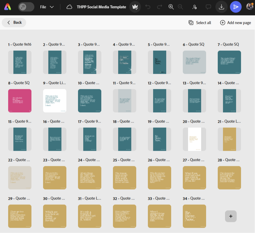 Bulk create in Adobe Express