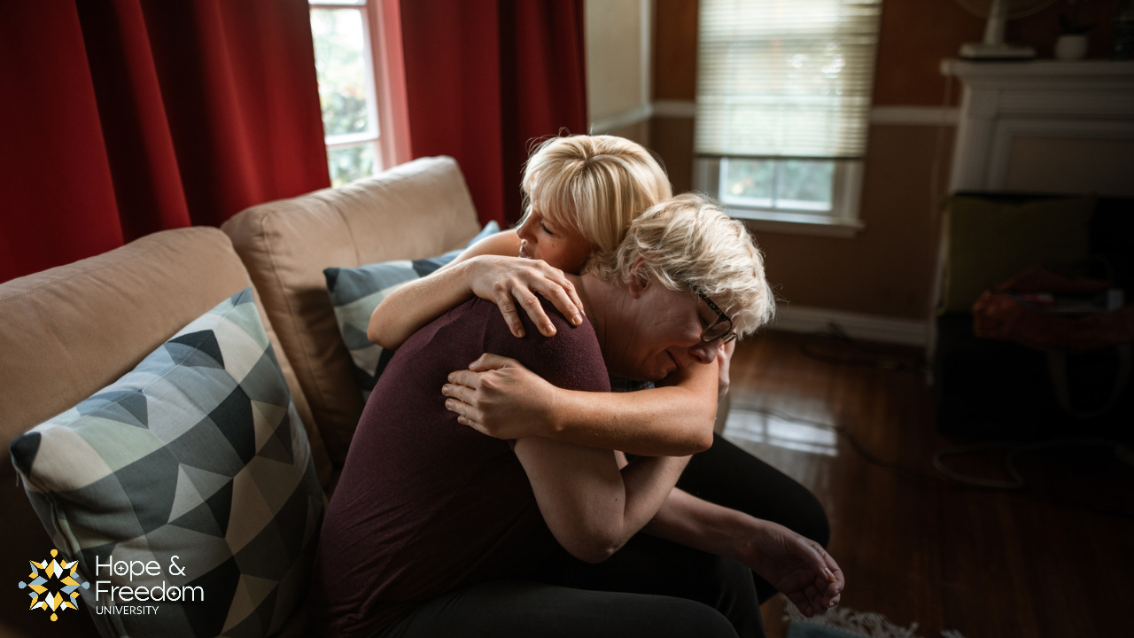 Couple practicing empathy after infidelity