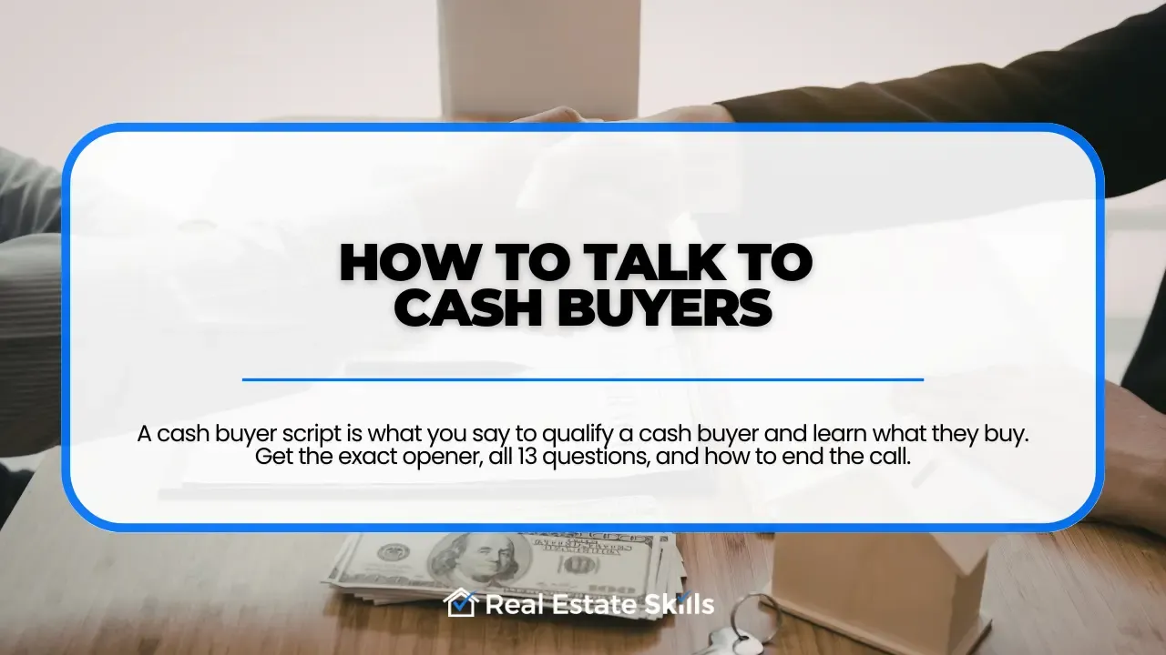 cash buyer script