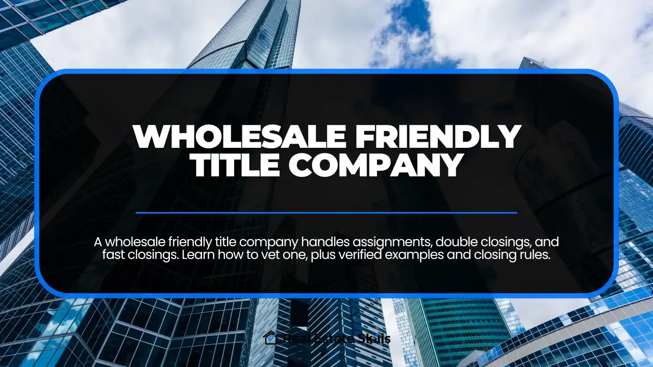 wholesale friendly title company